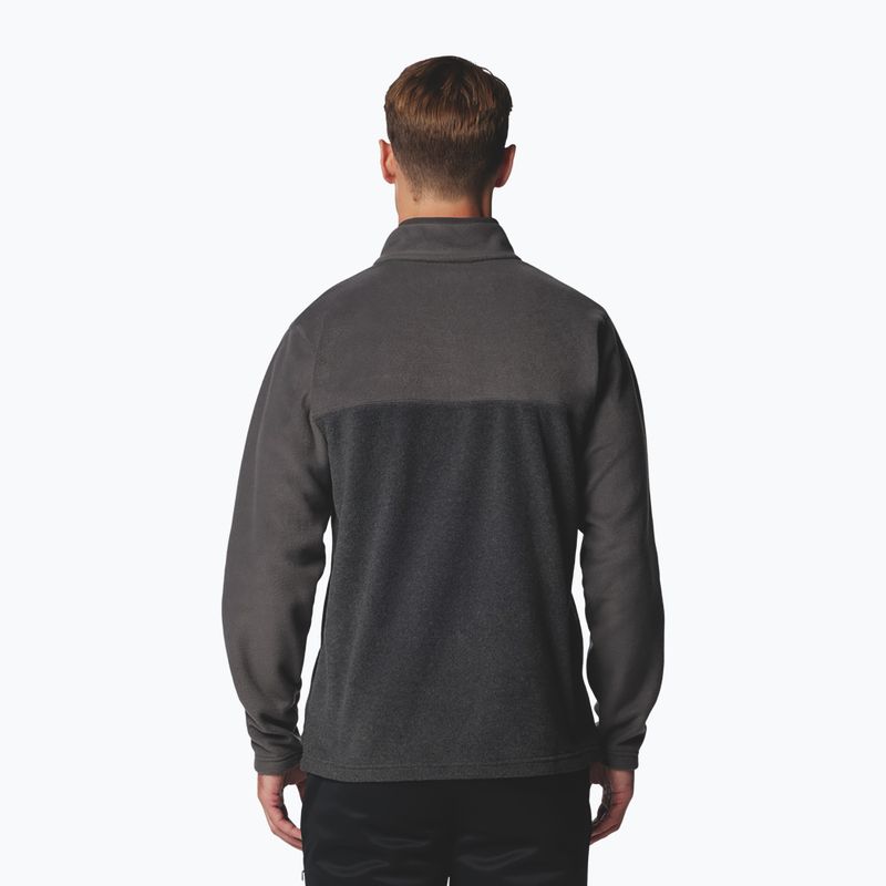 Men's fleece sweatshirt Columbia Steens Mountain Half Snap II charcoal heather/shark 3