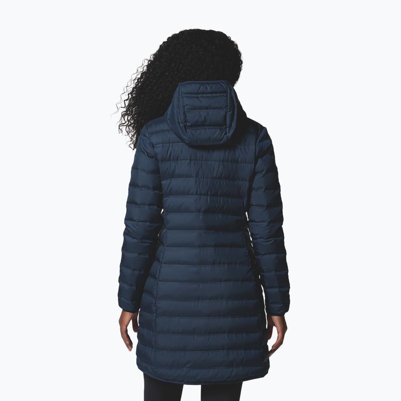 Women's down jacket Columbia Lake 22 II Down Long Hooded collegiate navy 3