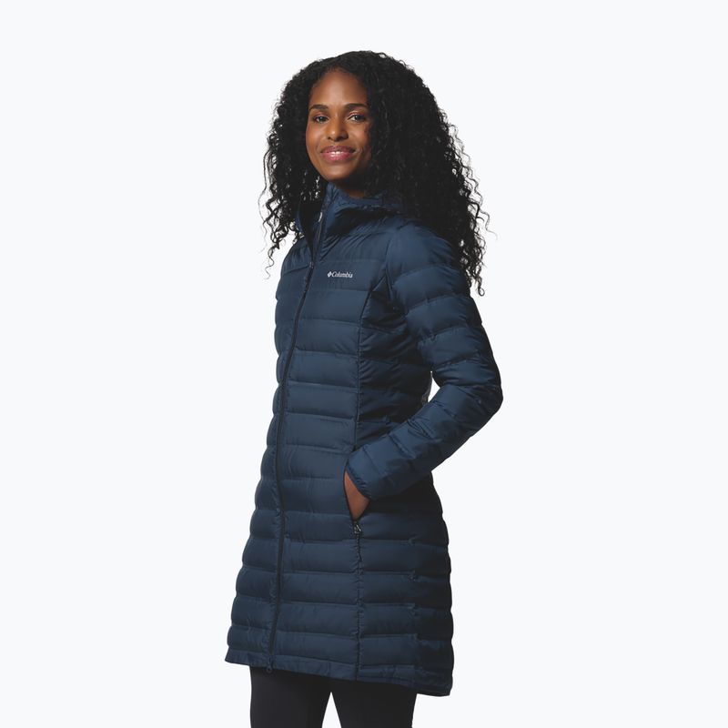 Women's down coat Columbia Lake 22 II Down Long Hooded collegiate navy 5