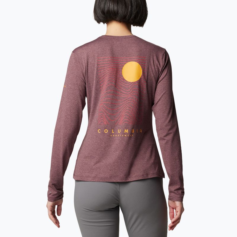 Columbia Sloan Ridge Graphic women's trekking longsleeve moonvista heather/linear drifts 2