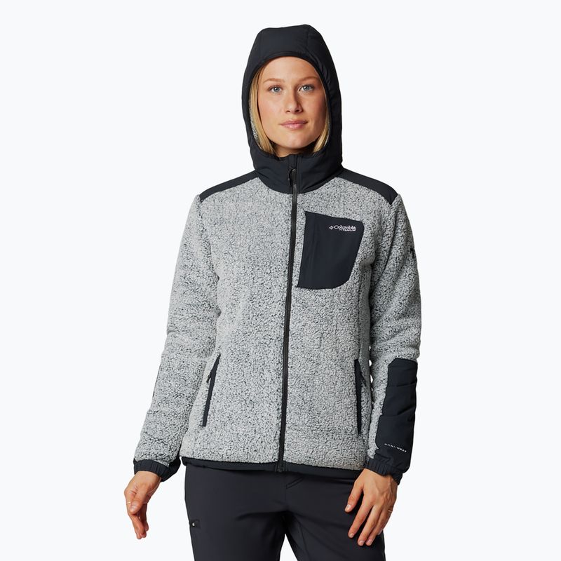 Columbia women's Arctic Crest Sherpa sweatshirt white / black 4