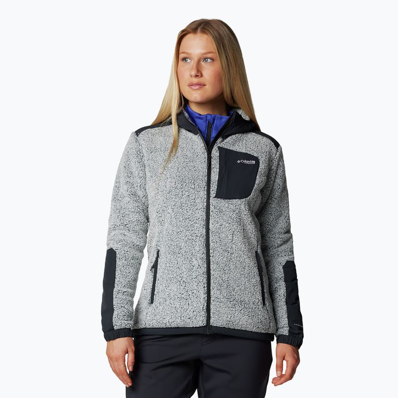 Columbia women's Arctic Crest Sherpa sweatshirt white / black 5