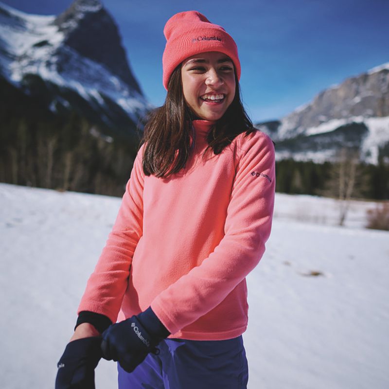 Children's fleece sweatshirt Columbia Glacial Fleece hot coral 3