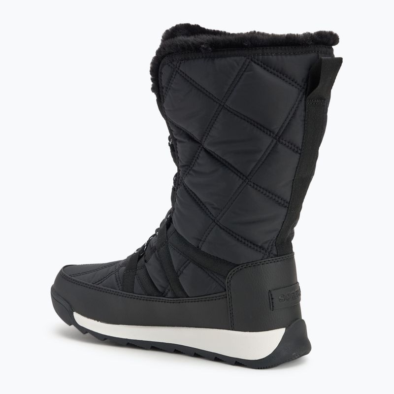 Women's Sorel Whitney II Plus Tall Lace WP black/sea salt snow boots 3