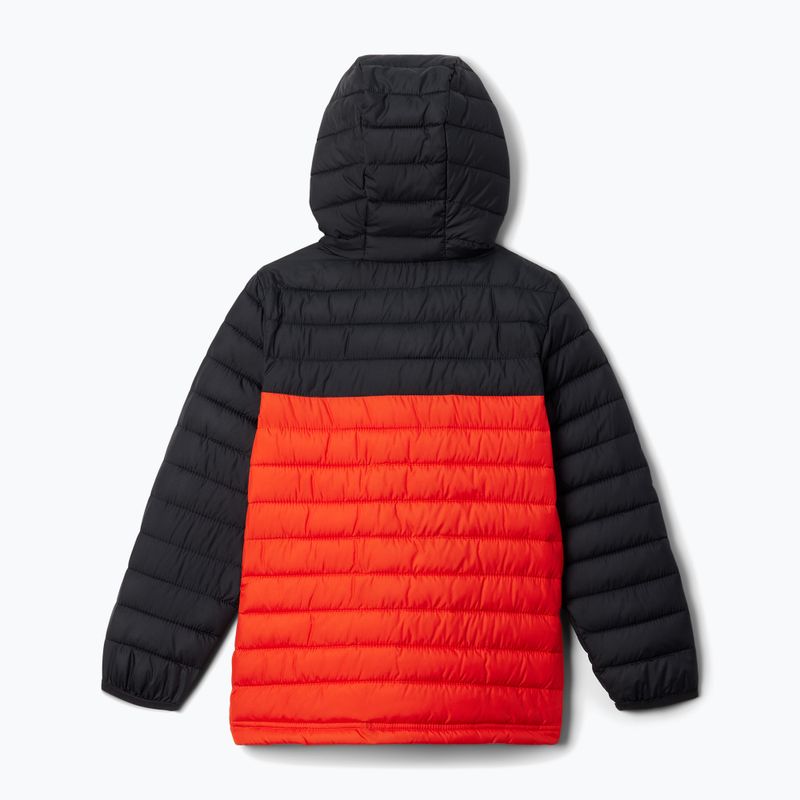 Columbia Powder Lite II Hooded spicy/ black children's down jacket 2