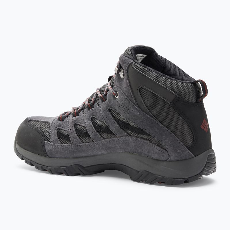 Columbia Crestwood Mid Wp V2 dark grey/ deep rust men's trekking boots 3