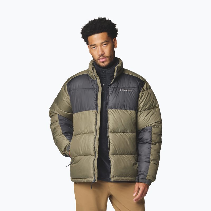 Men's insulated jacket Columbia Pike Lake II stone green/shark 4