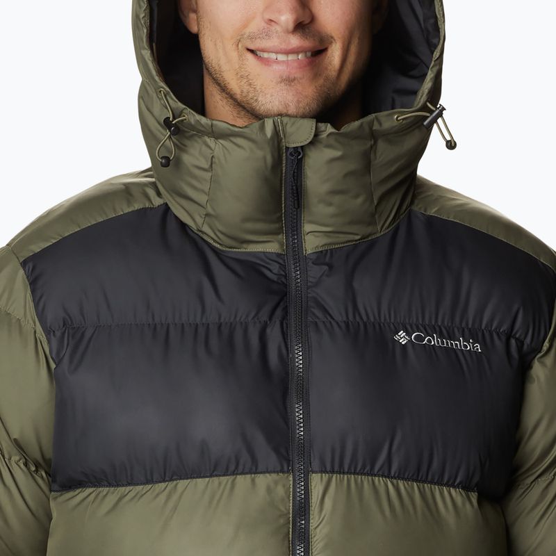 Men's Columbia Pike Lake II Hooded stone green/ shark 399 down jacket 5