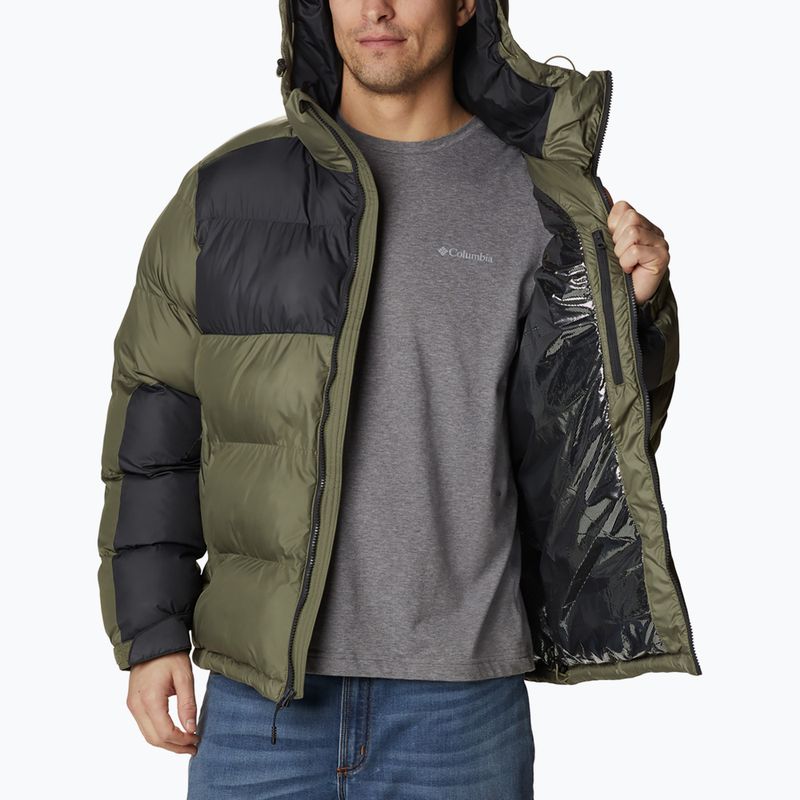 Men's Columbia Pike Lake II Hooded stone green/ shark 399 down jacket 6