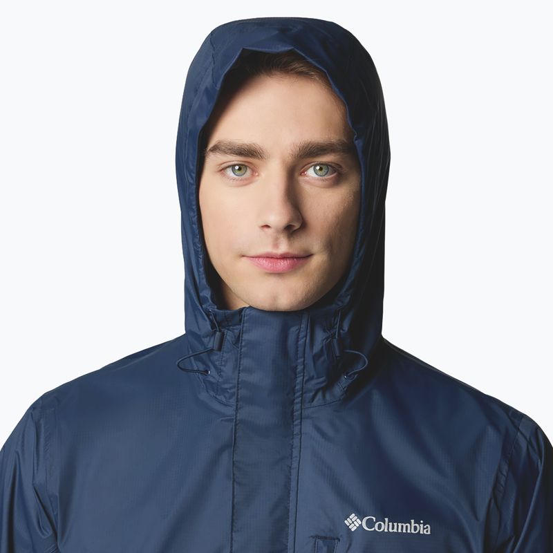 Columbia Pouring Adventure III men's rain jacket collegiate navy 6