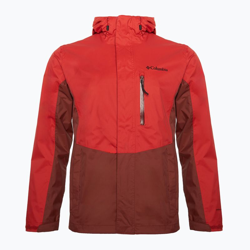 Men's Columbia Pouring Adventure III sail red/ spice rain jacket