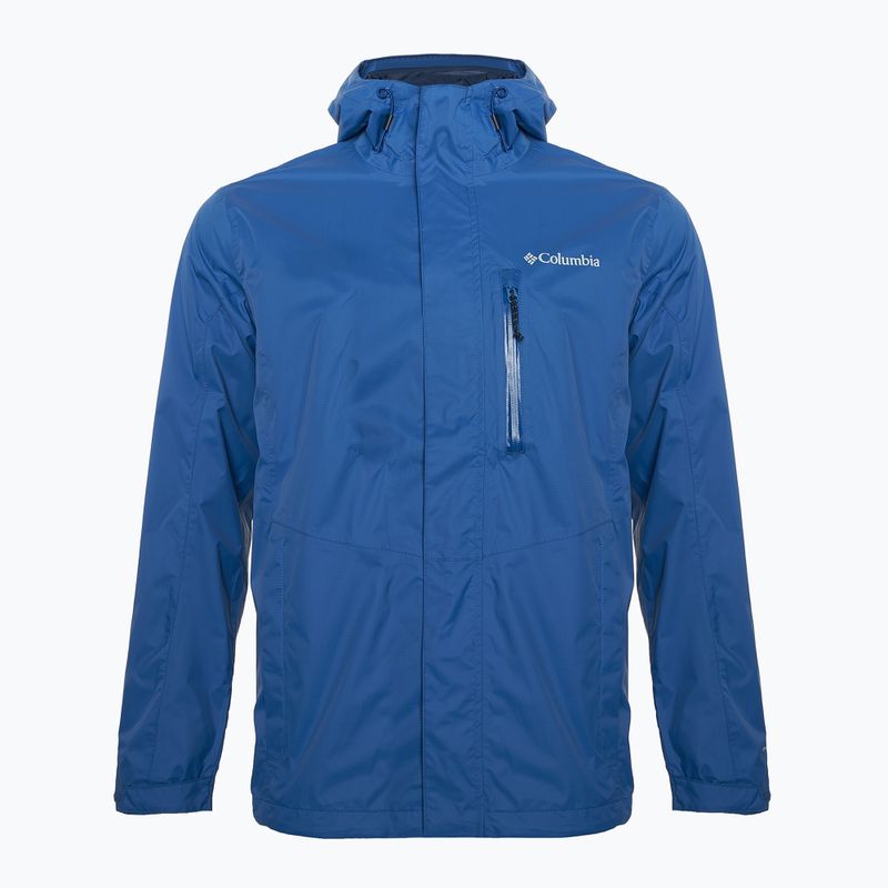 Men's Columbia Pouring Adventure III mountain blue rain jacket