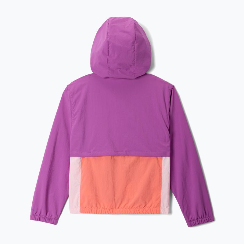Children's wind jacket Columbia Tabor Trail Windbreaker razzle/satin pink/hot coral 2