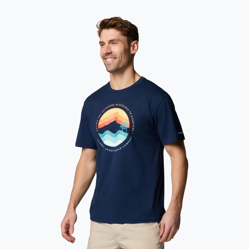 Men's T-shirt Columbia Path Lake Graphic Tee II collegiate navy 4