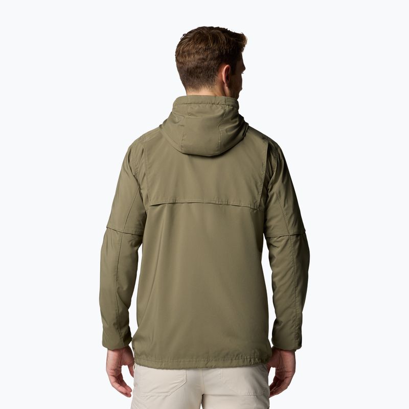 Men's trekking sweatshirt Columbia Skien Valley Hooded stone green 3