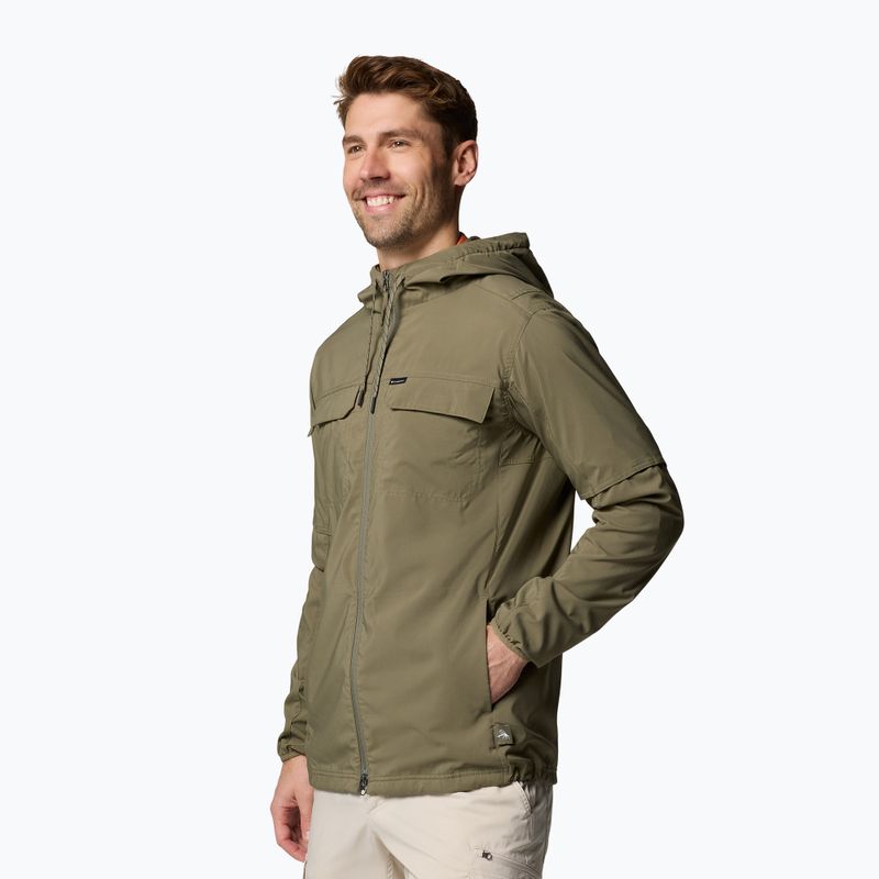 Men's trekking sweatshirt Columbia Skien Valley Hooded stone green 4