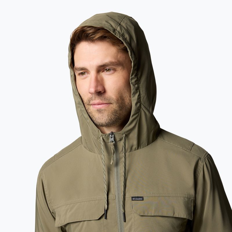 Men's trekking sweatshirt Columbia Skien Valley Hooded stone green 5