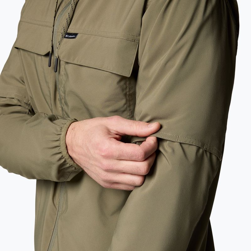 Men's trekking sweatshirt Columbia Skien Valley Hooded stone green 8