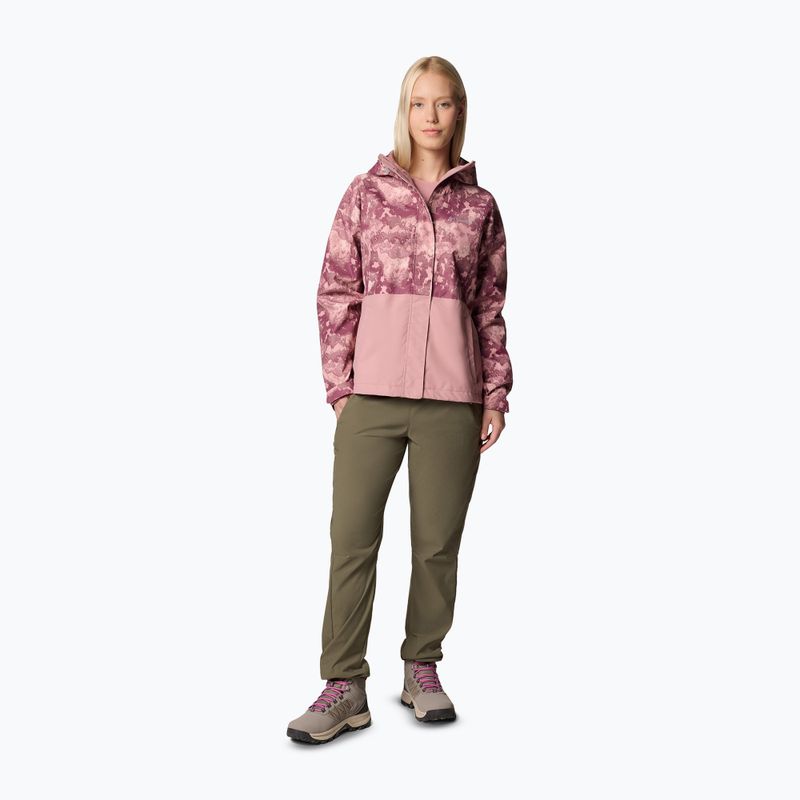 Women's hybrid jacket Columbia Hikebound Printed eraser pink deco/como print 2