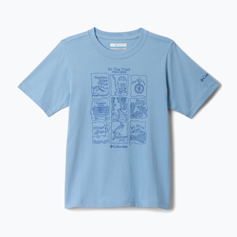 Columbia Valley Creek Graphic ripple blue/hike guide children's T-shirt