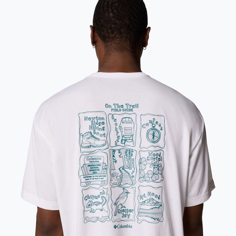 Columbia Cedar Trail Back Graphic Tee white/trailguide icons men's T-shirt 5