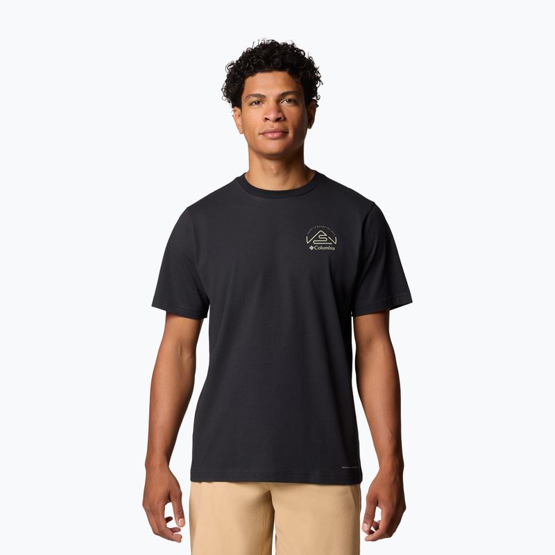 Men's T-shirt Columbia Tunnel Valley Graphic Tee black/naturally inclined