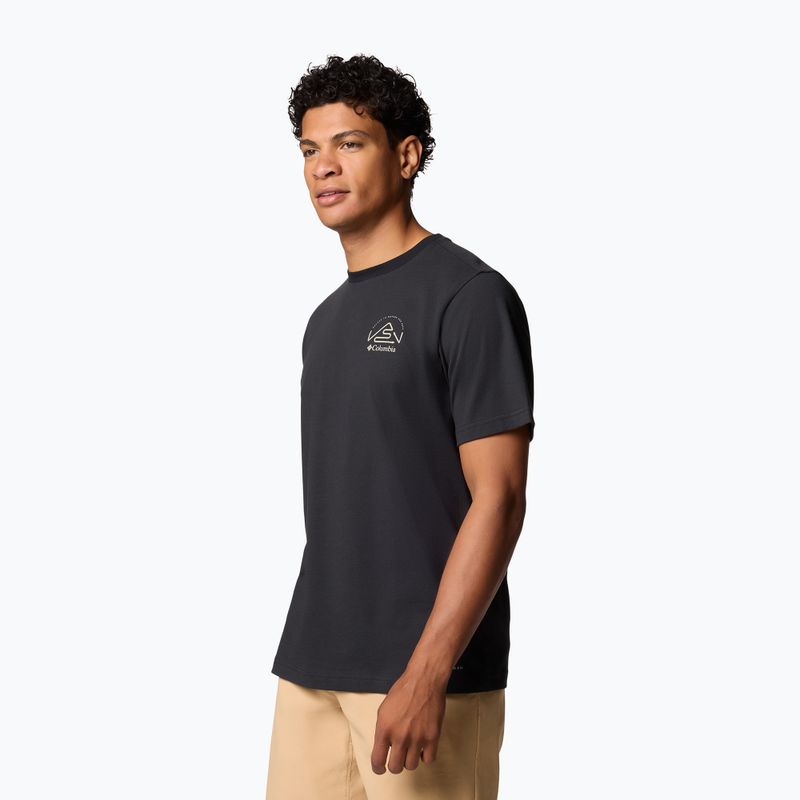 Men's T-shirt Columbia Tunnel Valley Graphic Tee black/naturally inclined 4