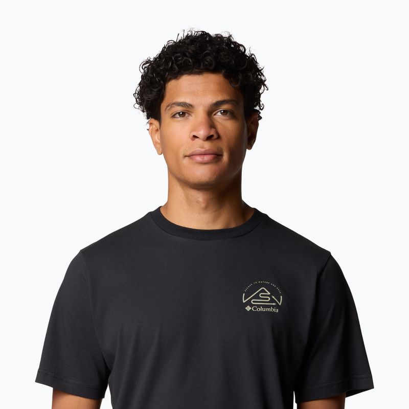 Men's T-shirt Columbia Tunnel Valley Graphic Tee black/naturally inclined 5