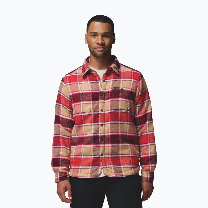 Men's shirt Columbia Windward II rich wine trapper windowpane