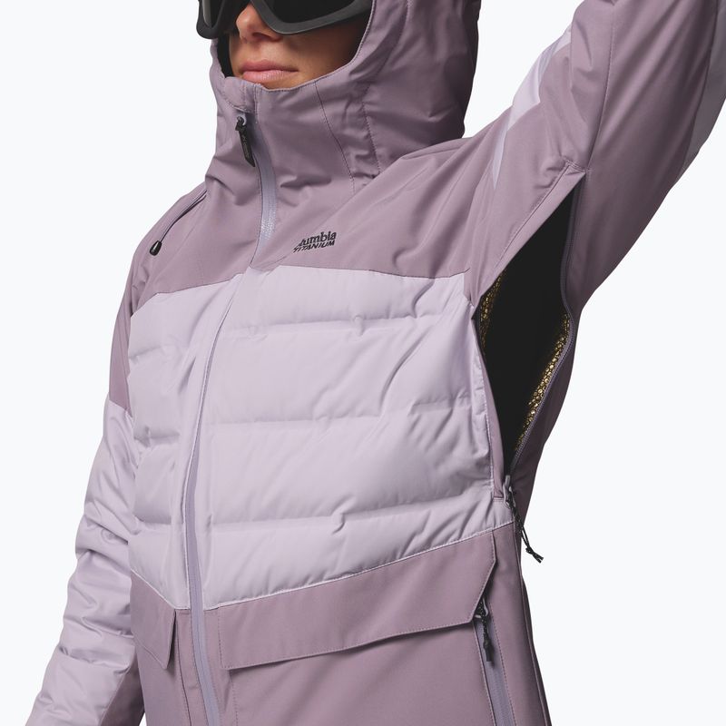 Women's ski jacket Columbia Glacier Ridge Down shale purple/lavender pearl 8