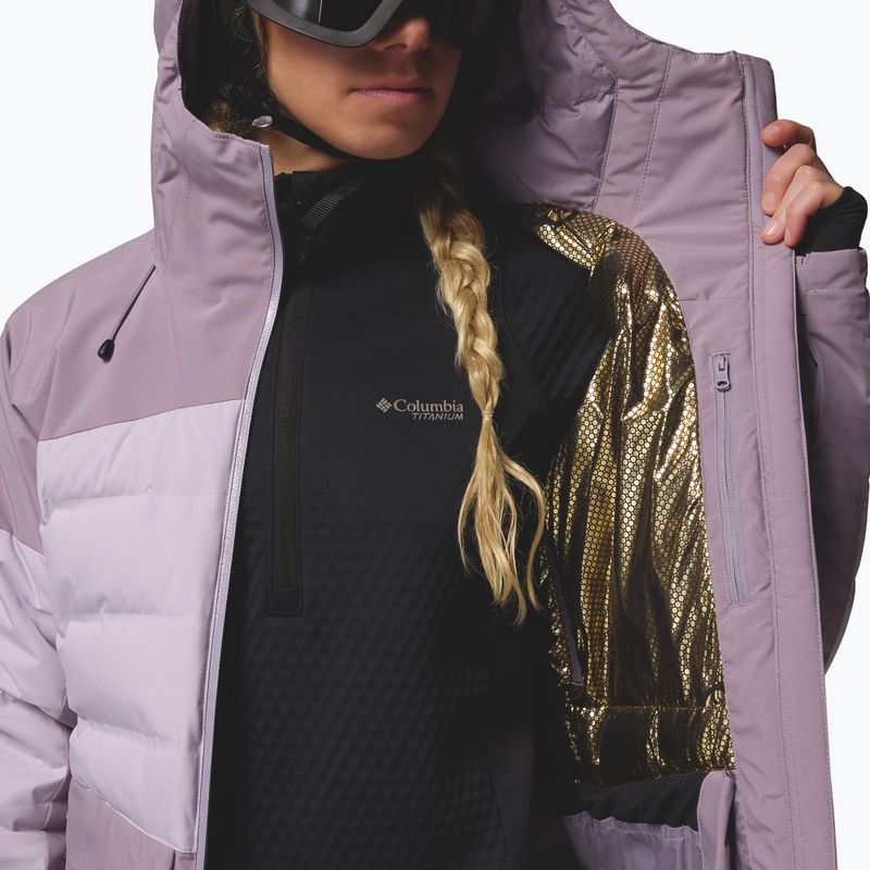 Women's ski jacket Columbia Glacier Ridge Down shale purple/lavender pearl 11