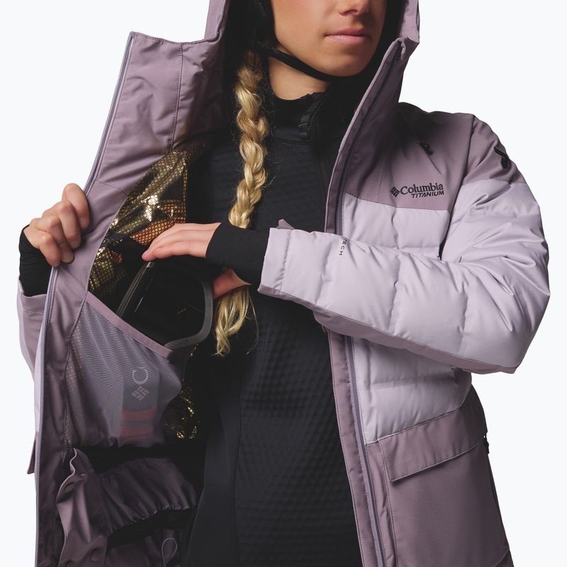 Women's ski jacket Columbia Glacier Ridge Down shale purple/lavender pearl 12