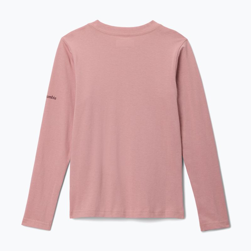 Children's trekking longsleeve Columbia Hazeldel Hill Graphic Tee eraser pink/barely printed 2