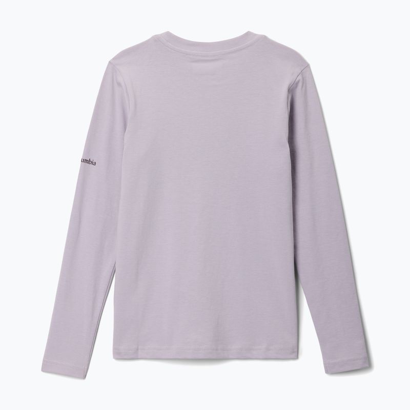 Children's trekking longsleeve Columbia Hazeldel Hill Graphic Tee lavender pearl/barely printed 2