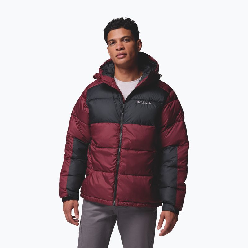 Men's insulated jacket Columbia Pike Lake II Hooded rich wine/black