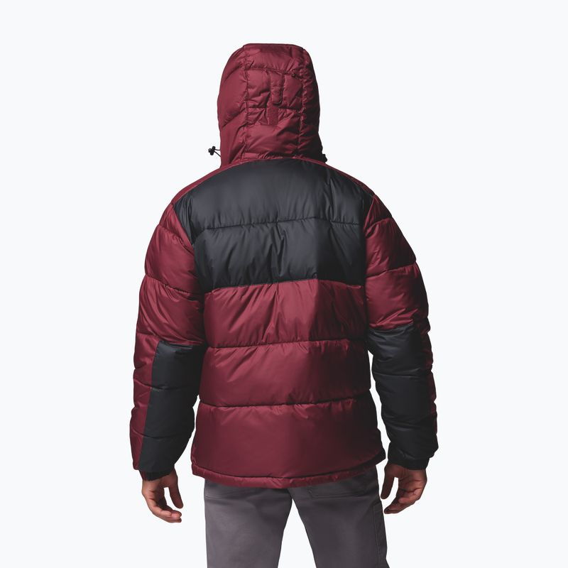 Men's insulated jacket Columbia Pike Lake II Hooded rich wine/black 3