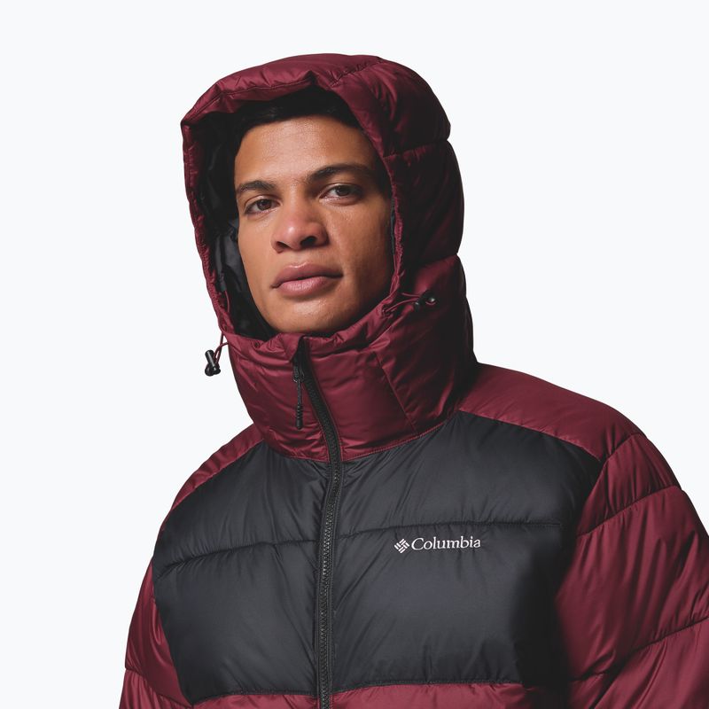 Men's insulated jacket Columbia Pike Lake II Hooded rich wine/black 6