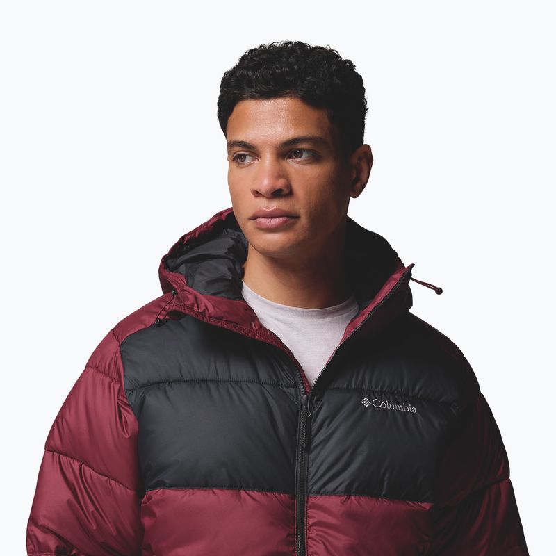 Men's insulated jacket Columbia Pike Lake II Hooded rich wine/black 7