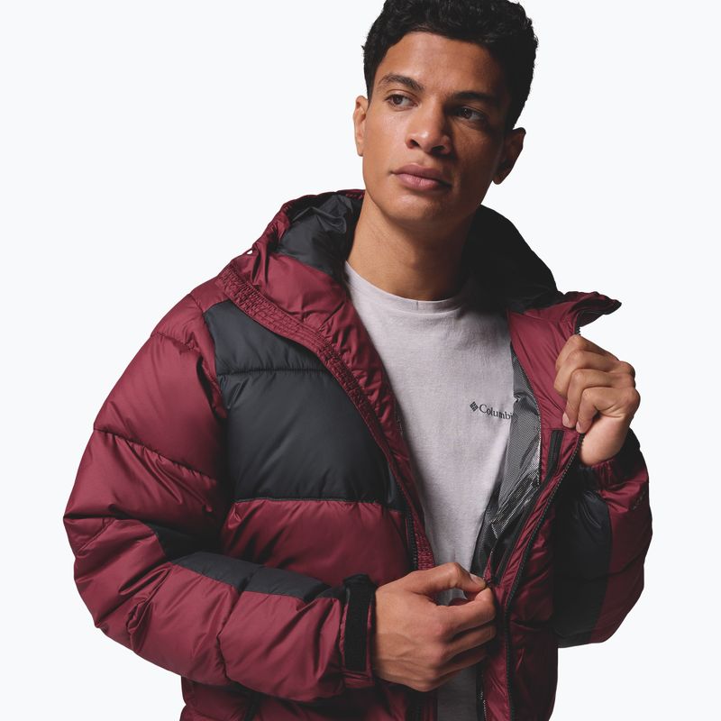 Men's insulated jacket Columbia Pike Lake II Hooded rich wine/black 8