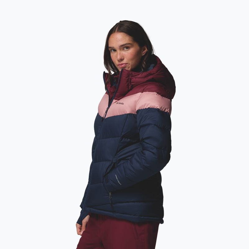 Women's ski jacket Columbia Abbott Peak II Ins collegiate navy/rich wine/eraser pink 4