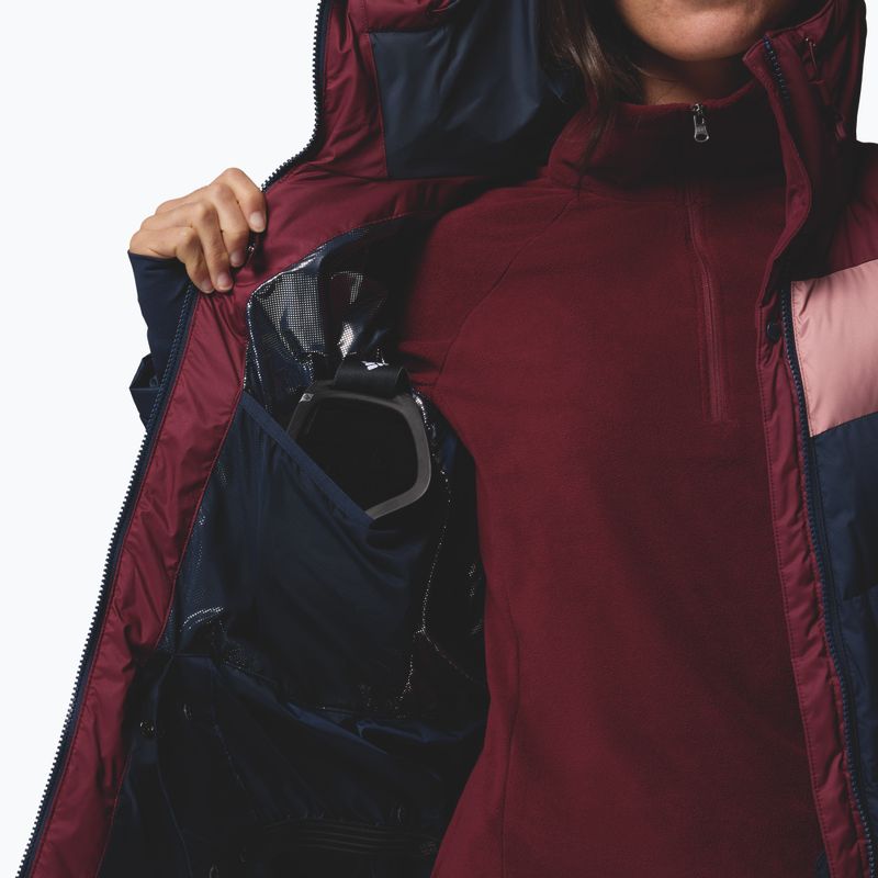 Women's ski jacket Columbia Abbott Peak II Ins collegiate navy/rich wine/eraser pink 8