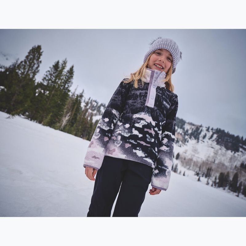 Children's fleece sweatshirt Columbia Helvetia II Printed Half Snap Fleece shale purple sisters/lavender pearl 4