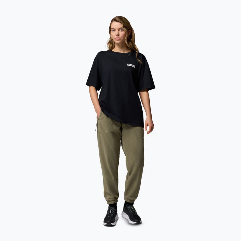 Women's trekking T-shirt Columbia Rolling Bend Graphic Oversized Tee black/mountainview 2