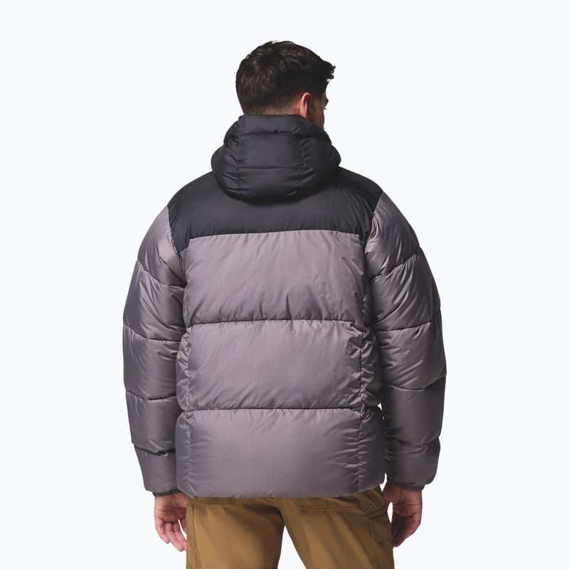 Men's insulated jacket Columbia Puffect II Hooded city grey/black 3
