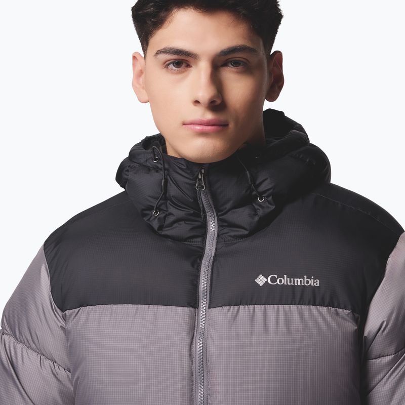 Men's insulated jacket Columbia Puffect II Hooded city grey/black 8