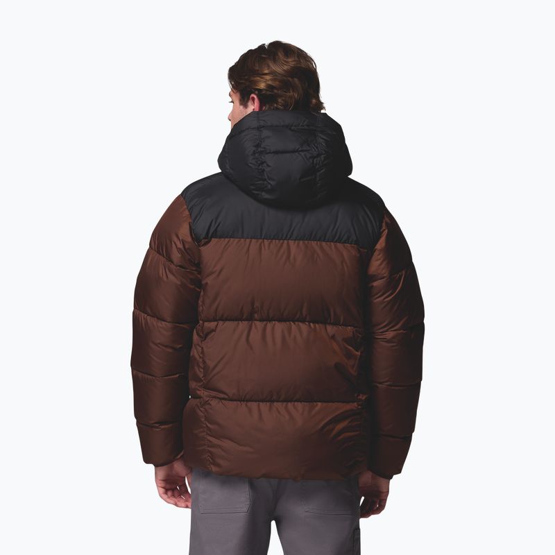 Men's insulated jacket Columbia Puffect II Hooded tobacco/black 3