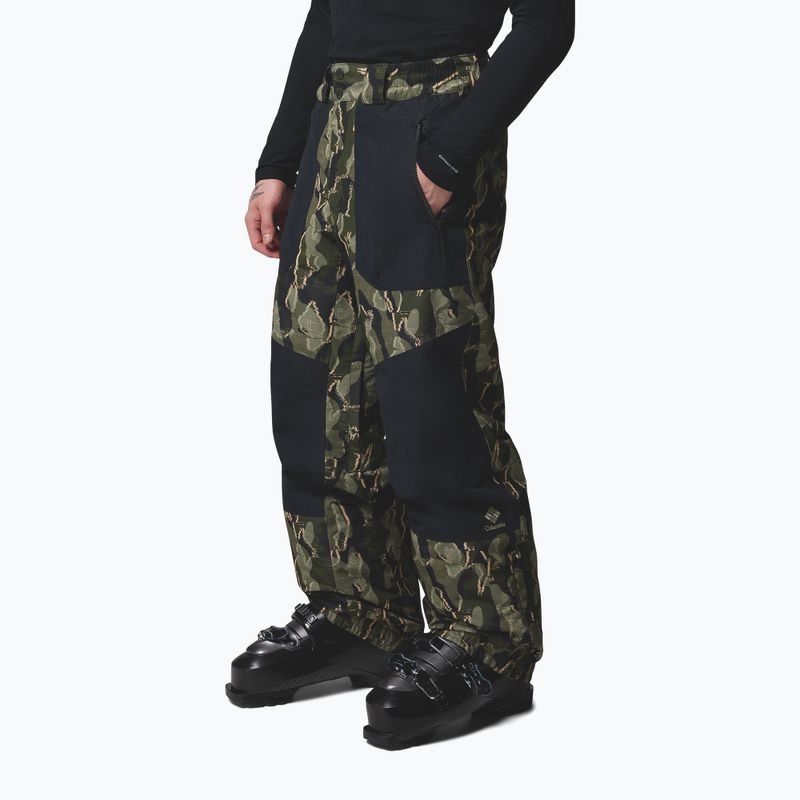 Men's snowboard trousers Columbia Coreshot Printed greenscape treebark print/black 4