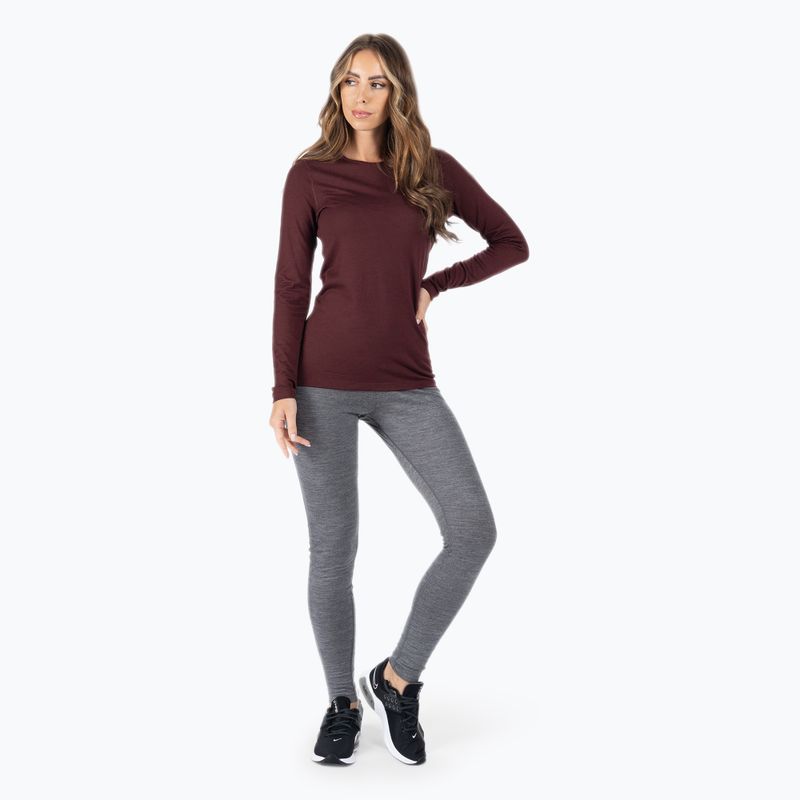 Women's thermal base layer top icebreaker 200 Oasis Crewe espresso 2