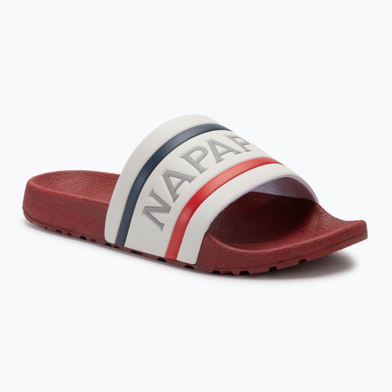 Napapijri men's slides NP0A4GTVCV red/white/navy