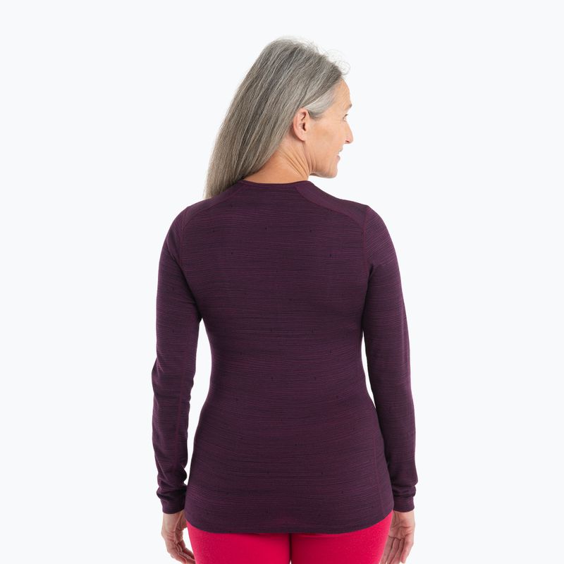 Women's thermal base layer icebreaker 200 Oasis Crewe Ski Tracks nightshad/ midnightnav/aop 2